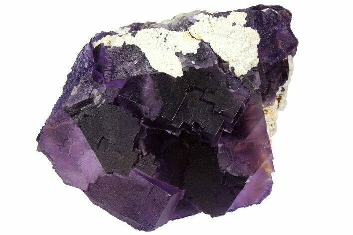 Purple, Cubic Fluorite Cluster - Cave-In-Rock, Illinois #128361